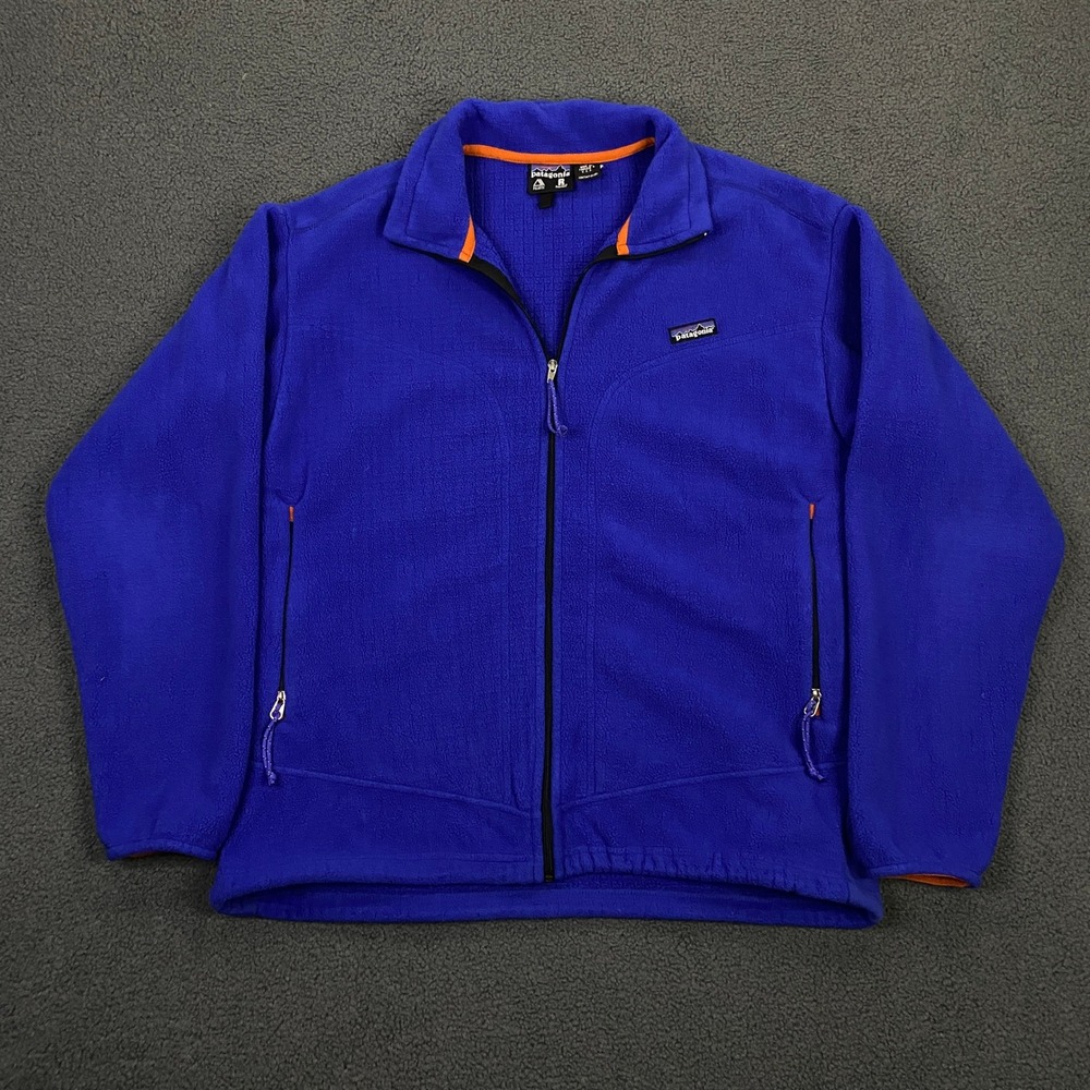Patagonia Regulator R3 Radiant Jacket Mens Large Blue Fleece Full Zip USA Made